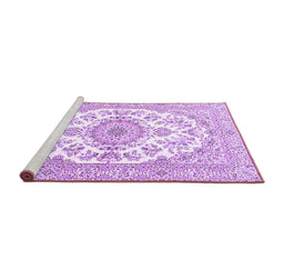 Sideview of Machine Washable Persian Purple Traditional Area Rugs, wshtr4582pur