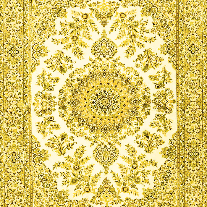 Machine Washable Persian Yellow Traditional Rug, wshtr4582yw