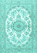 Machine Washable Persian Turquoise Traditional Area Rugs, wshtr4582turq