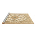 Sideview of Machine Washable Persian Brown Traditional Rug, wshtr4582brn