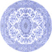 Round Persian Blue Traditional Rug, tr4582blu