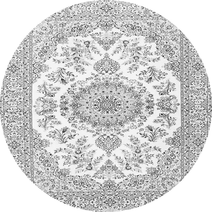 Machine Washable Persian Gray Traditional Rug, wshtr4582gry