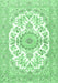 Machine Washable Persian Emerald Green Traditional Area Rugs, wshtr4582emgrn