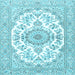 Square Persian Light Blue Traditional Rug, tr4582lblu