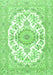 Serging Thickness of Machine Washable Persian Green Traditional Area Rugs, wshtr4582grn