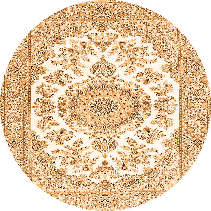 Machine Washable Persian Orange Traditional Area Rugs, wshtr4582org