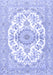 Machine Washable Persian Blue Traditional Rug, wshtr4582blu
