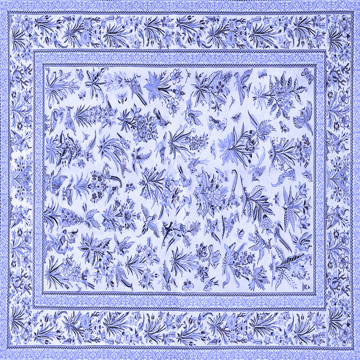 Square Persian Blue Traditional Rug, tr4583blu