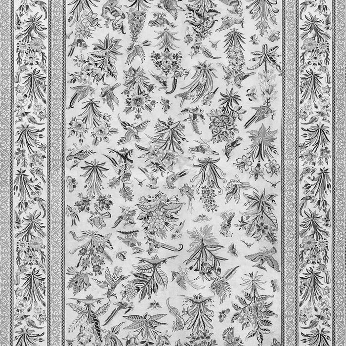 Serging Thickness of Machine Washable Persian Gray Traditional Rug, wshtr4583gry