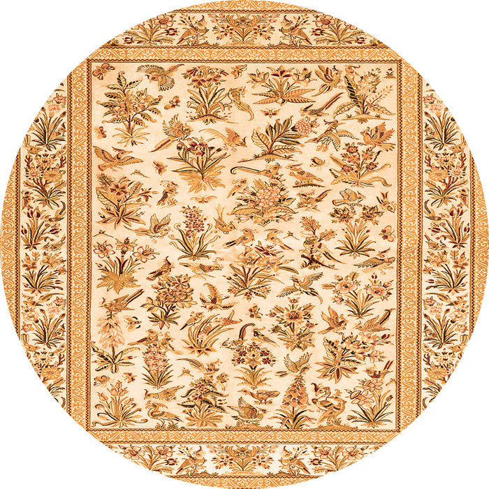 Square Persian Orange Traditional Rug, tr4583org