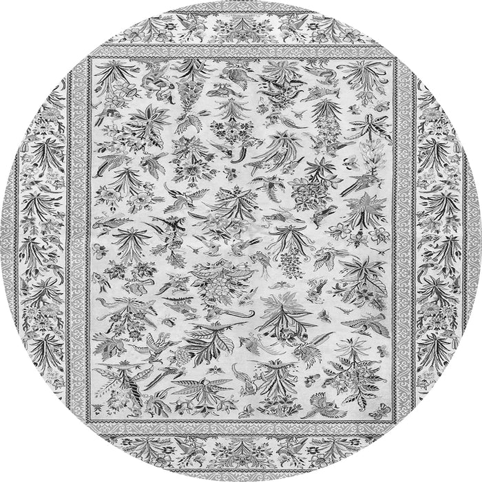 Square Persian Gray Traditional Rug, tr4583gry