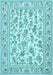 Machine Washable Persian Light Blue Traditional Rug, wshtr4583lblu