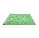 Sideview of Machine Washable Persian Emerald Green Traditional Area Rugs, wshtr4583emgrn