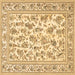 Square Persian Brown Traditional Rug, tr4583brn
