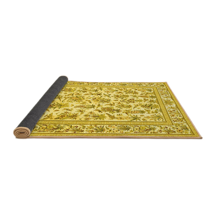 Sideview of Persian Yellow Traditional Rug, tr4583yw