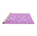 Sideview of Machine Washable Persian Purple Traditional Area Rugs, wshtr4583pur