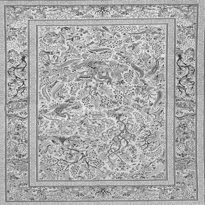 Round Machine Washable Animal Gray Traditional Rug, wshtr4584gry