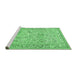 Sideview of Machine Washable Animal Emerald Green Traditional Area Rugs, wshtr4584emgrn