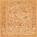 Serging Thickness of Animal Orange Traditional Rug, tr4584org