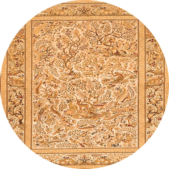 Square Animal Orange Traditional Rug, tr4584org