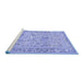 Sideview of Machine Washable Animal Blue Traditional Rug, wshtr4584blu