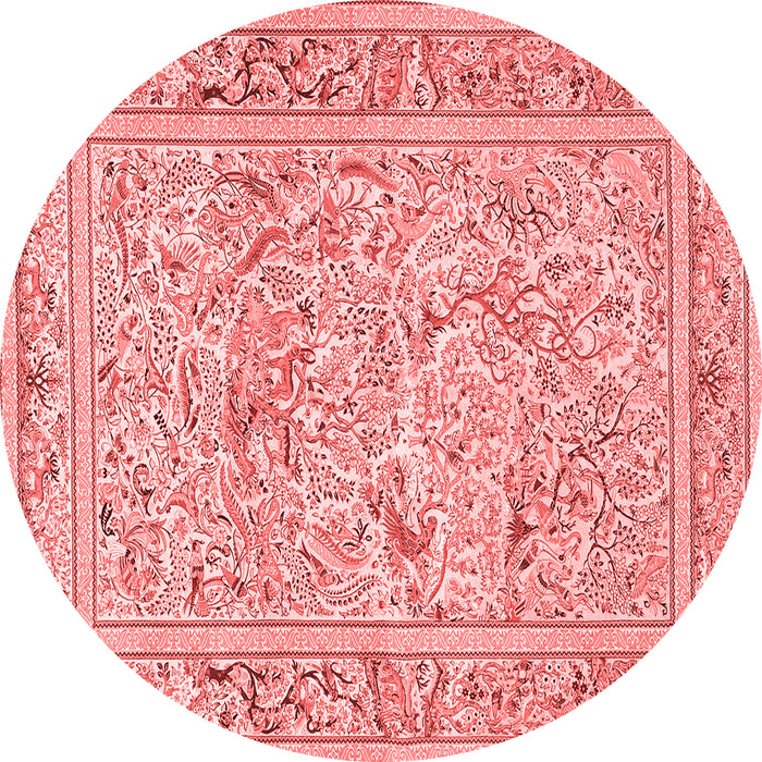 Animal Red Traditional Rug, tr4584red