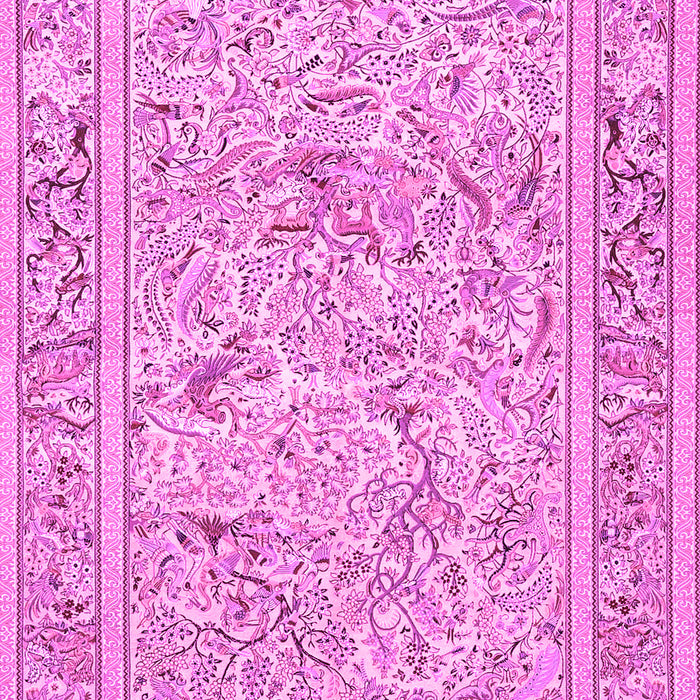 Machine Washable Animal Pink Traditional Rug, wshtr4584pnk