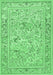 Animal Emerald Green Traditional Rug, tr4584emgrn