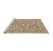 Sideview of Machine Washable Traditional Brown Rug, wshtr4585