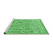 Sideview of Machine Washable Animal Emerald Green Traditional Area Rugs, wshtr4585emgrn