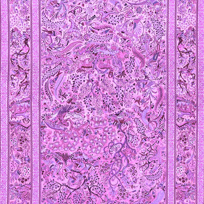 Animal Purple Traditional Rug, tr4585pur