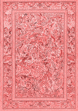 Animal Red Traditional Area Rugs
