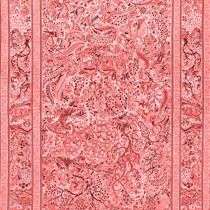 Animal Red Traditional Area Rugs