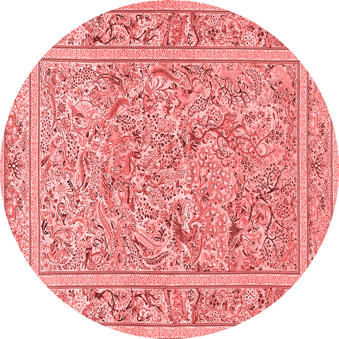 Animal Red Traditional Rug, tr4585red