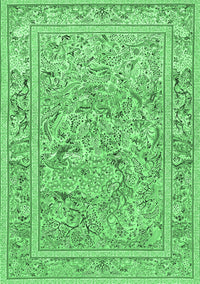 Animal Emerald Green Traditional Rug, tr4585emgrn