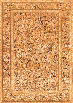 Animal Orange Traditional Rug, tr4585org