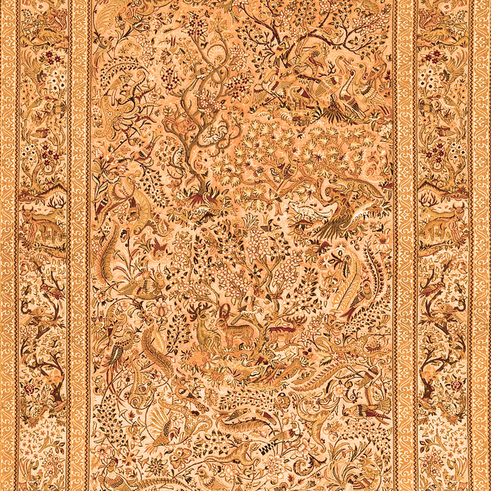 Animal Orange Traditional Rug, tr4585org
