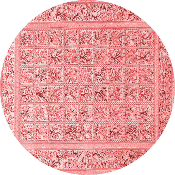 Machine Washable Animal Red Traditional Rug, wshtr4586red