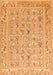 Animal Orange Traditional Rug, tr4586org