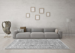 Machine Washable Animal Gray Traditional Rug in a Living Room,, wshtr4586gry