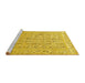 Sideview of Machine Washable Animal Yellow Traditional Rug, wshtr4586yw