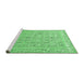 Sideview of Machine Washable Animal Emerald Green Traditional Area Rugs, wshtr4586emgrn