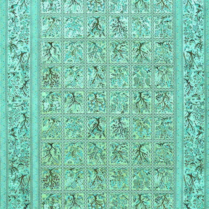 Animal Turquoise Traditional Rug, tr4586turq