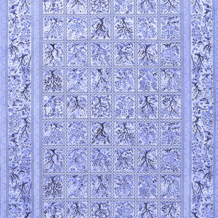 Machine Washable Animal Blue Traditional Rug, wshtr4586blu