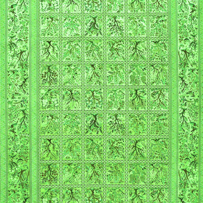 Animal Green Traditional Rug, tr4586grn