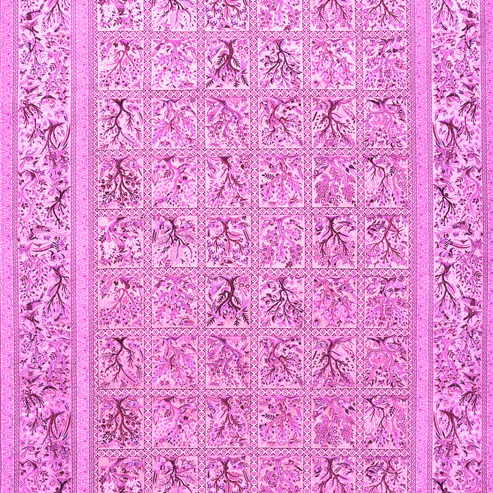 Machine Washable Animal Pink Traditional Rug, wshtr4586pnk