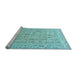 Sideview of Machine Washable Animal Light Blue Traditional Rug, wshtr4586lblu