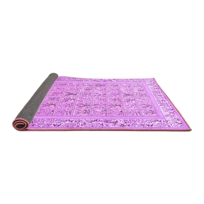 Sideview of Animal Purple Traditional Rug, tr4586pur