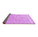 Sideview of Animal Purple Traditional Rug, tr4586pur