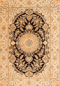 Medallion Orange Traditional Rug, tr4587org